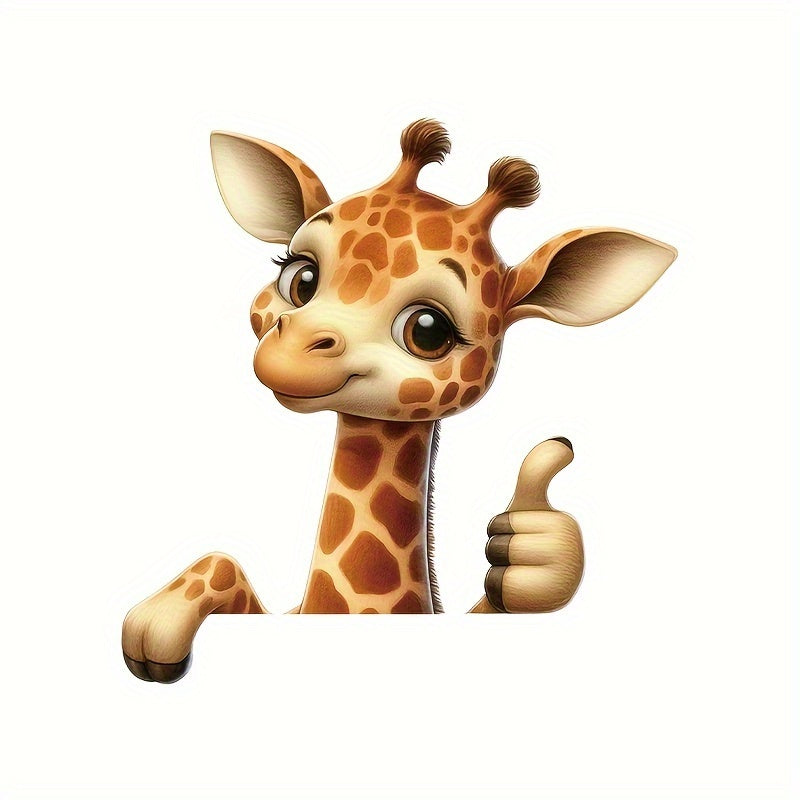 1pc Pegatina de Jirafa Linda para Interruptor, Divertida Calcomanía de Vinilo 3D, Adhesivo Autoadhesivo de PVC con Estampado Animal para Dormitorio y Baño, Fácil de Aplicar y Quitar, Decoración Estética para el Hogar