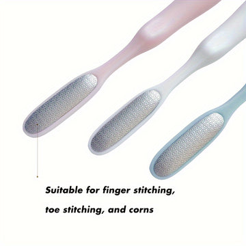 1pc Exfoliante Suave para Dedos y Pies - Removedor de Callos de Acero Inoxidable con Mango Ergonómico de Plástico, Sin Perfume, Eliminación Efectiva de Piel Muerta para Pies y Manos Lisos, Ideal para Exfoliar Dedos y Pies, Fácil de Usar y Limpiar