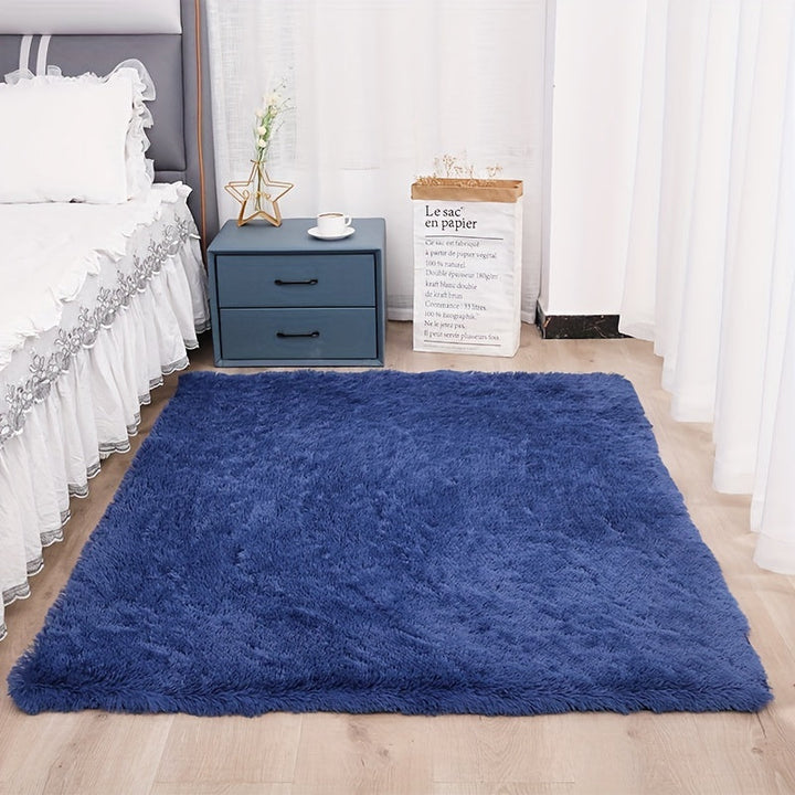 Alfombra de Peluche para Dormitorio Interior con Veludo PV y Pelo Fino