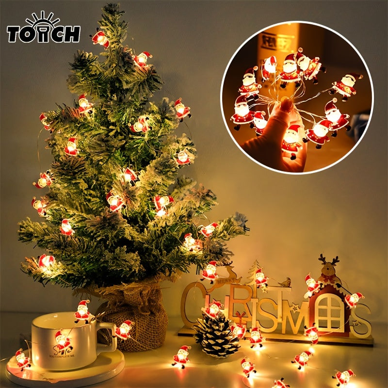 IPC 20LED Silla de Papá Luces de Cadena para Decoración de Árbol de Navidad en Casa, un Regalo Ideal para Navidad y Año Nuevo. Luces de Cadena de Campana de Papá Noel, Luces Colgantes de Alambre de Cobre, Perfectas para Iluminación de Ambiente de Navidad