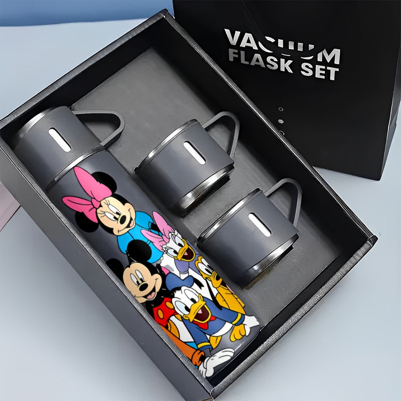 Juego de Taza Térmica de 17oz con Diseño de Mickey Mouse y Minnie Mouse de Disney, Botella Aislada al Vacío de Acero Inoxidable para Café Caliente y Frío, Termo para Agua Suministros Escolares Regreso a Clases LHB03191