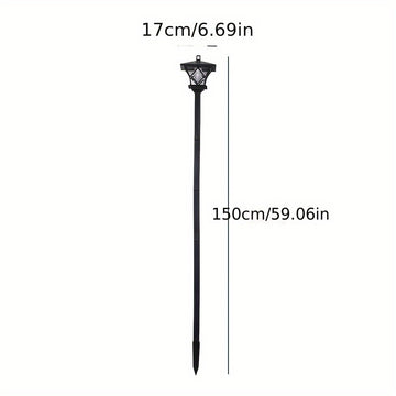 Lámpara solar de jardín LED de 1.5 metros, doble uso, para exteriores, decoración de paisaje, iluminación para patio, jardín o festivales