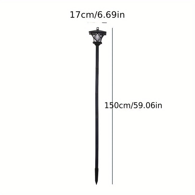 Lámpara solar de jardín LED de 1.5 metros, doble uso, para exteriores, decoración de paisaje, iluminación para patio, jardín o festivales