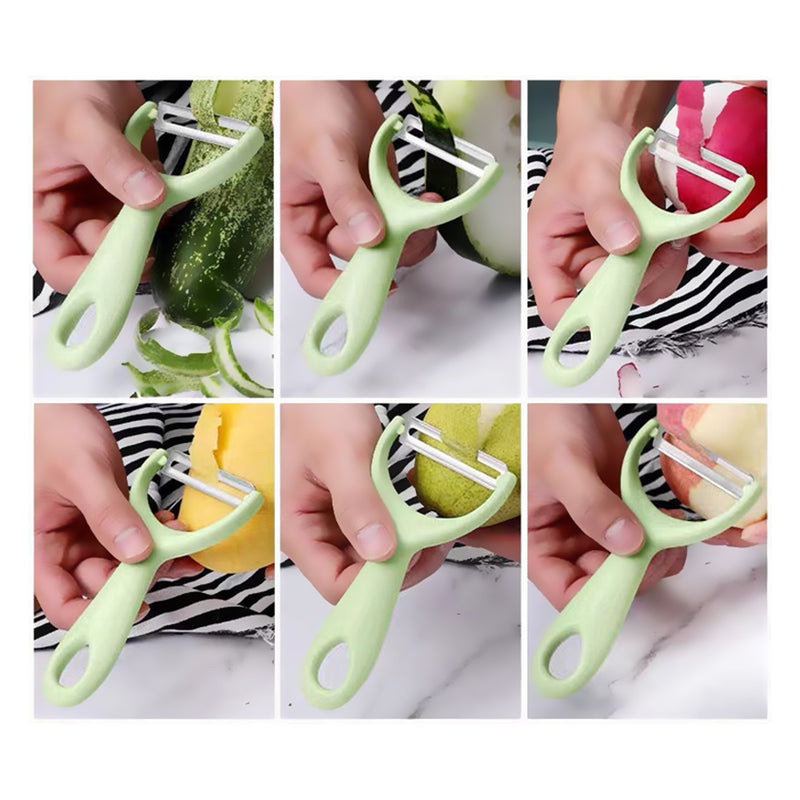 Cuchilla afilada de acero inoxidable, peladora y picadora de verduras y frutas de acero inoxidable - Muy adecuada para papas, col, melones, etc. - Fácil de usar, apta para lavavajillas - Herramienta esencial de cocina