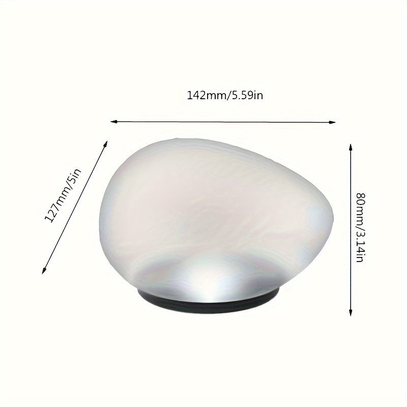 Lámpara Solar de Tierra para Exteriores, Luz de Guijarros, Lámpara Solar de Piedra para Jardín y Césped, Luz Solar con Enchufe para Suelo, Vidrio Esmerilado Blanco, Luz Decorativa Inalámbrica