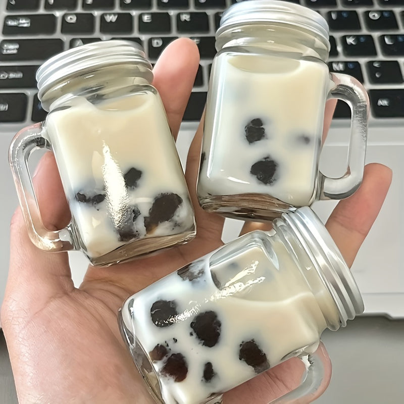 10/15/20 piezas, 40 ml/3,5 oz, botella de dispensación de líquido de café sellada con asa, taza de extracción de líquido concentrado, mini frasco sellado, frasco de vidrio pequeño es fácil de llevar y multiusos.