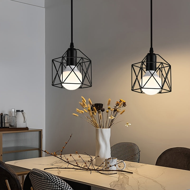 2-pack/1-pack Lámpara colgante moderna nórdica E27, barra de luz sencilla en hierro para mesa o restaurante, estilo industrial creativo (excluye bombillas), ideal para Navidad