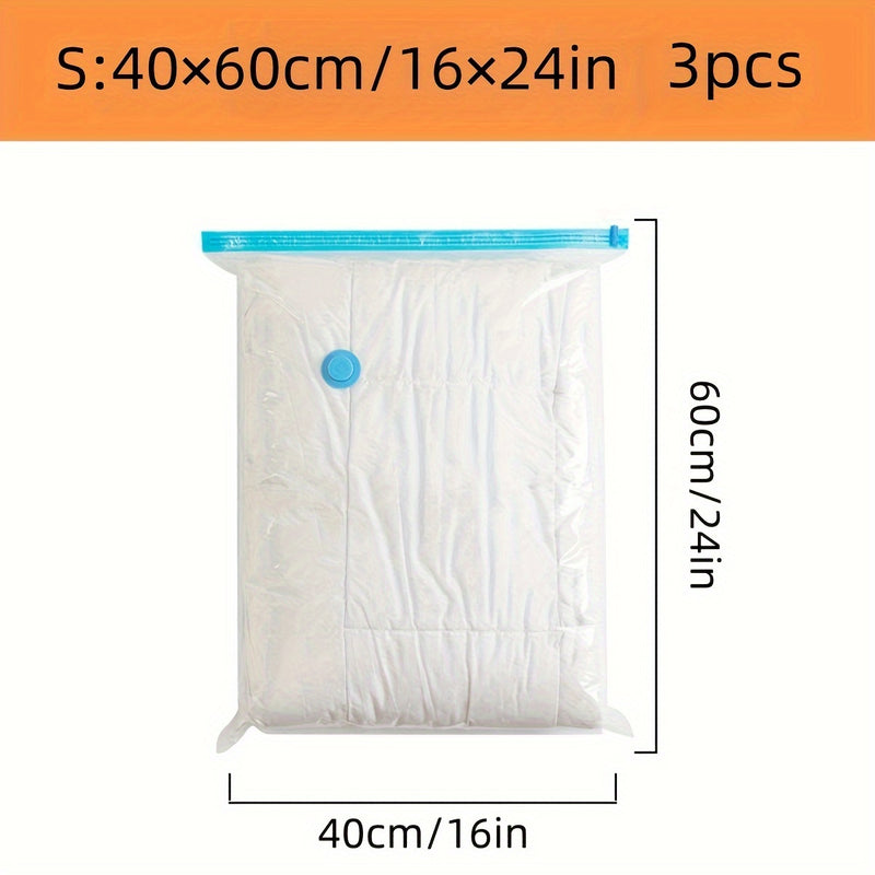 3/7/9/11pcs Bolsas de Compresión al Vacío Grandes, Medianas y Pequeñas de Varios Tamaños (Venta al Por Mayor) Bolsa de Almacenamiento para Ropa de Temporada, Edredón y Viaje - Buen Ayudante para el Hogar con Opciones Múltiples de Tamaño, Una Persona por