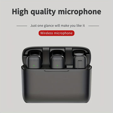 Micrófono de solapa inalámbrico de alta calidad, reducción inteligente de ruido, enchufar y usar, interfaz Tipo-C, adecuado para la mayoría de los dispositivos principales, como teléfonos móviles, computadoras, Vlogs, Facebook, Youtube, ideal para grabac