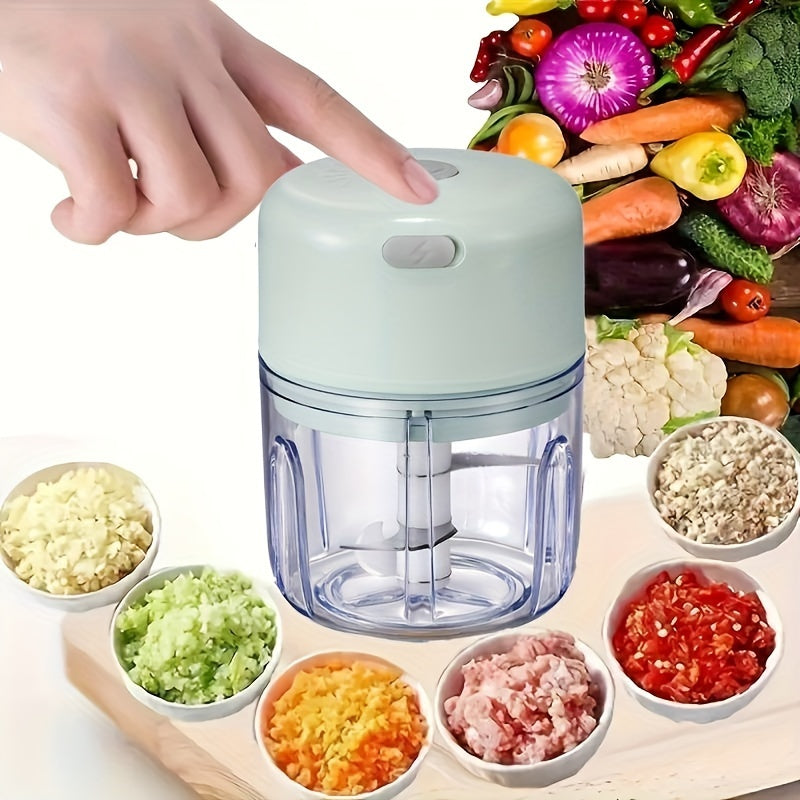 100/250ml Triturador Eléctrico de Ajo Mini USB, Picadora de Carne y Verduras Resistente para Jengibre, Utensilio de Cocina Duradero