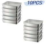 Juego de 10 recipientes de acero inoxidable para almacenar alimentos, apilables, con tapas herméticas, ideales para refrigerador y congelador, perfectos para preparar comidas y organizar la cocina, temporada de graduación, regreso a clases y verano