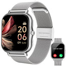 Smartwatch con Correa de Malla de Acero Inoxidable, Modos Deportivos Múltiples, Compatible con Sistemas iPhone y Android, La Mejor Elección para Regalo