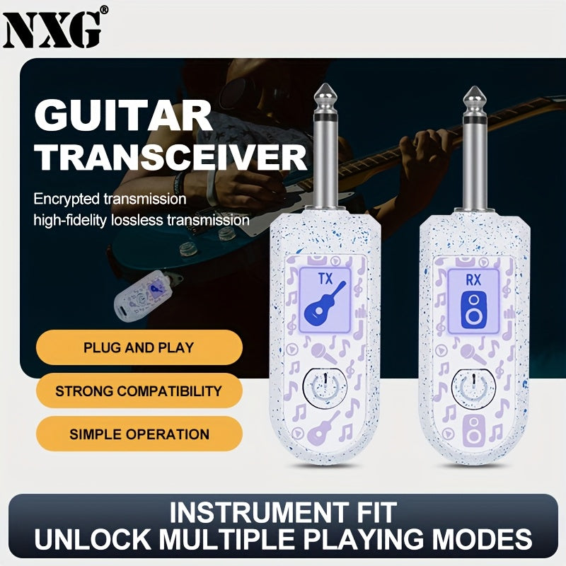 Transmisor inalámbrico de guitarra eléctrica NXG - Alimentado por USB, captura de audio de alta fidelidad para bajo y guitarras eléctricas, operación sencilla
