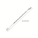 1/2/4 Piezas, Cuchara De Mezcla, Varilla De Mezcla, Cuchara De Barra De Acero Inoxidable, Para Tiendas De Café Y Té Con Leche, Cuchara De Barra Larga, Mezclador De Barra, Accesorios De Barra, Suministros De Cocina