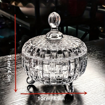 Tarro de Azúcar Elegante con Tapa de Bambú y Vidrio - Almacenamiento Transparente para Dulces, Aperitivos y Té - Solo Lavado a Mano, Organizador de Cocina Reutilizable