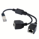 Divisor de Ethernet RJ45 1 Macho a 3 Puertos Hembra Adaptador de cable LAN RJ45, compatible con Cat5, Cat5e, Cat6, Cat7, Cat8, alimentado por USB, tensión de funcionamiento ≤36V, adecuado para SmartThings