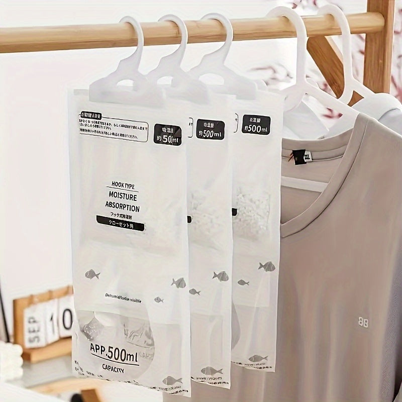 10 bolsas absorbentes de humedad colgantes, deshumidificador, 56.43 oz de desecante - Ideal para clósets, dormitorios y baños. Diseñado para un control efectivo de la humedad. Kit anti-humedad para el hogar