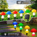 8 luces de sendero de jardín al aire libre con LED, luces solares de césped de hongo, iluminación de paisaje al aire libre, 8 modos de iluminación, lindas luces nocturnas decorativas para fiestas en el patio.