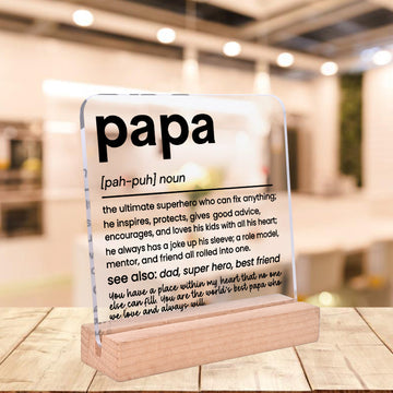 Placa Decorativa Única para el Escritorio de Papá - El Regalo Perfecto para Cumpleaños, Día del Padre y Navidad para el Abuelo de los Nietos