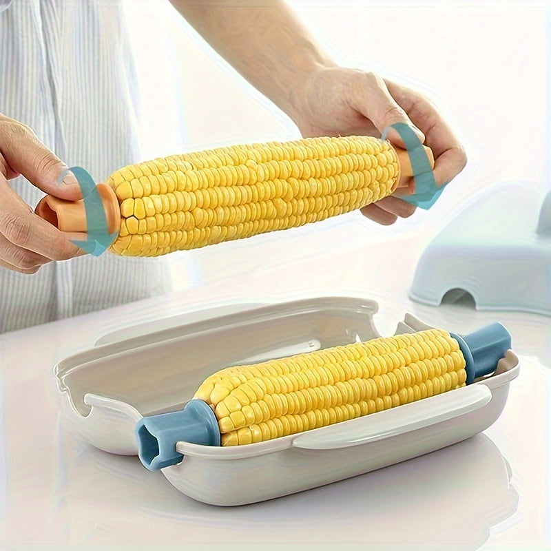 Vaporera de Maíz Innovadora para Microondas, 1 pieza, Ideal para Cocinas Domésticas con Alta Temperatura, Fácil Limpieza, Herramienta de Cocina Saludable que Ahorra Espacio - Perfecto para Verduras, Mariscos y Más