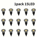 Lámparas solares para jardín de 15/30 LED, luz cálida/blanca, sin cables, ideales para decoración de patio, caminos o alberca