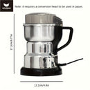 Estándar estadounidense, molinillo eléctrico de acero inoxidable con 8 cuchillas para café, granos y frutos secos