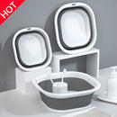 1/3pcs Bañera Plegable para Pies, Lavabo Portátil con Tapa, Cubeta Colapsable para Remojar Pies, Masajeador Portátil, Bañera de Acupresión, Adecuada para Baño, Sala o Dormitorio