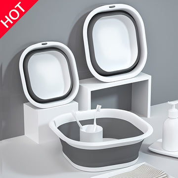 1/3pcs Bañera Plegable para Pies, Lavabo Portátil con Tapa, Cubeta Colapsable para Remojar Pies, Masajeador Portátil, Bañera de Acupresión, Adecuada para Baño, Sala o Dormitorio