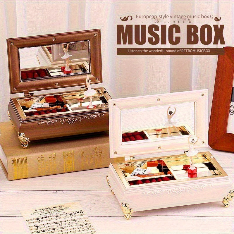 Adorno de Escritorio Caja Musical Creativa - Regalo para Estudiantes, Parejas y Graduacións, Presente de Vuelta al Colegio: Chica Bailarina