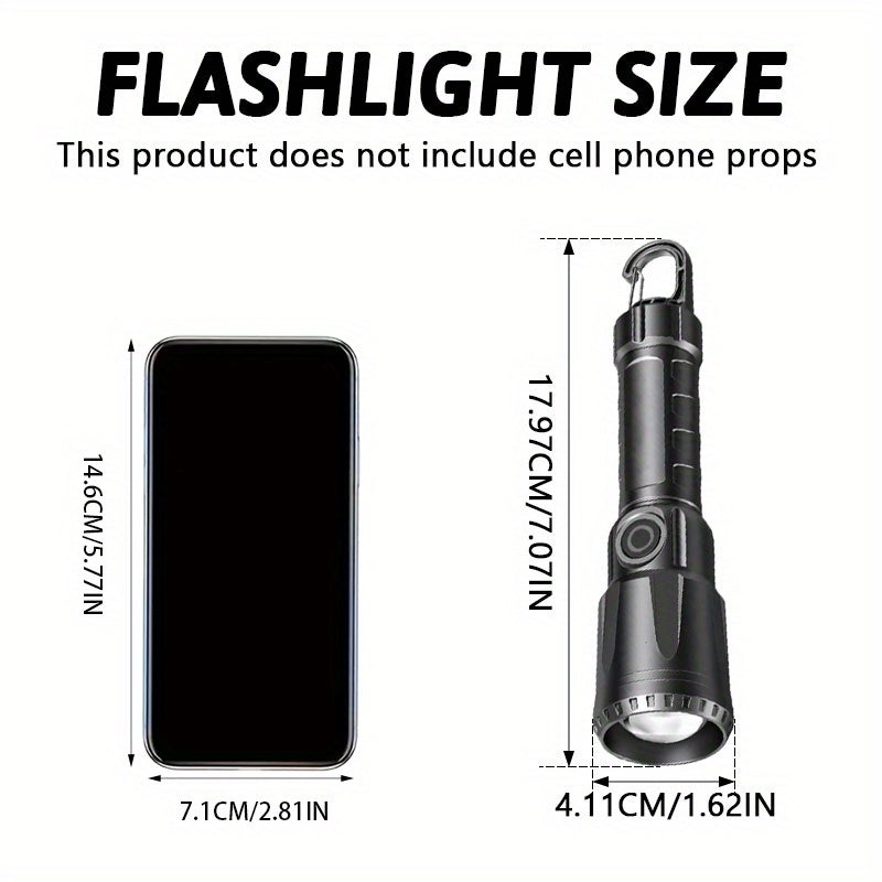 1pc Lámpara de Curado para Esmalte - 395nm con Luz Negra, Recargable USB, Mini Tamaño, Antorcha de Detección, con Gancho