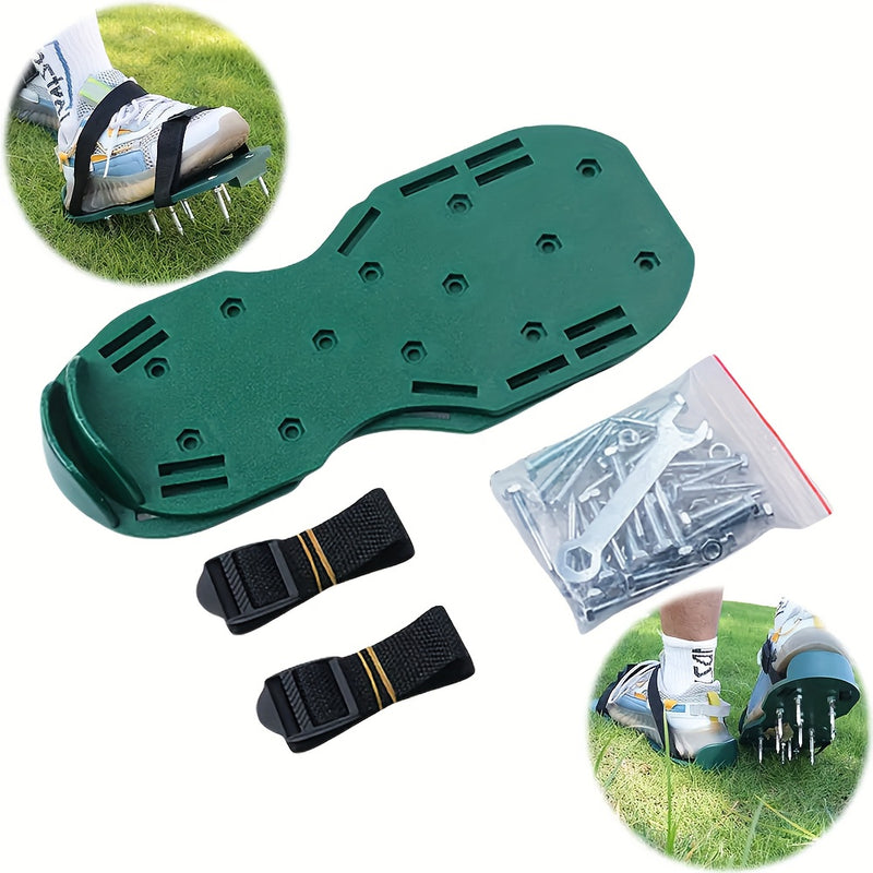 Zapatos Antideslizantes con Púa de Acero de 42mm | Correas Ajustables de Zinc + Base Duradera de PP | Herramienta para Nivelación en Jardín y Epoxi [Diseño Resistente]