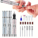 Lima eléctrica para uñas, kit profesional de manicura, herramienta para esmaltado de uñas con 18 cabezales reemplazables, ideal para cuidado de pies, pulido y remoción, regalo para mujeres, regalo para el Día de la Madre