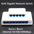 Conmutador de Red Gigabit de 5/8 Puertos 10/100/1000Mbps, Adaptador Ethernet RJ45 Alimentado por USB para Escritorio, Plug and Play con Cambio Automático MDI/MDIX Rápido, Adecuado para Expansión de Red en Hogar/Dormitorio y Oficina - Múltiples Modos de C