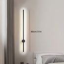 1pc Luz de Pared Lineal LED Giratoria Moderna, Regulable y Semienterrada, Pantalla Metálica, Incluye Herrajes de Instalación, Adecuada para Dormitorio, Balcón, Restaurantes, Escaleras, Hoteles, Centros Comerciales, Bares - No Requiere Batería