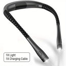Lámpara de cuello LED manos libres, luz para leer, luz para libros, 3 colores, 6 niveles de brillo, brazos flexibles, recargable, larga duración, ideal para leer, tejer, acampar, reparaciones y actividades al aire libre
