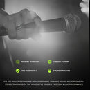 Micrófono dinámico profesional con conexión de 6.35 mm, alimentación DC, ideal para escenarios, canto, transmisiones en vivo, videoconferencias y karaoke - no requiere batería