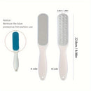1 pieza, eliminador de pies de doble cara y exfoliador de luz muerta beige para pies suaves, uso manual no eléctrico, herramienta de cuidado de pies de plástico sin fragancia con mango ergonómico, exfoliador de pies, diseño elegante, plástico duradero.