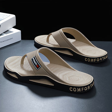 Zapatillas Cómodas de Moda para Hombre con Estampado de Letras, Sandalias Ligeras y Secado Rápido para Interior y Exterior, Zapatos Abiertos para la Playa