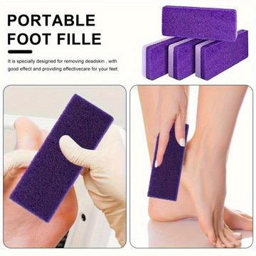Pediluvio y Manicura Portátil Exfoliante Púrpura - Sin Batería, Eliminador de Cutículas Gruesas sin Fragancia, Herramienta Manual de Polipropileno Duradera para Pedicuras y Manicuras, Diseño Ergonómico, Artesanía de Calidad