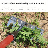 Rastrillo de Hierro Resistente de 27 cm con Cuchillas Afiladas Reemplazables - Herramienta Multiherramientas para Eliminar Malezas en Jardines y Granjas