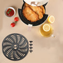 Plato de Parrilla para Freidora de Aire Gourmia de 6QT - Compatible con los Modelos GAF698 y GAF686, Revestimiento Antiadherente Duradero, Ideal para Asar Verduras, Carnes y Papas Fritas, Utensilio de Cocina Circular