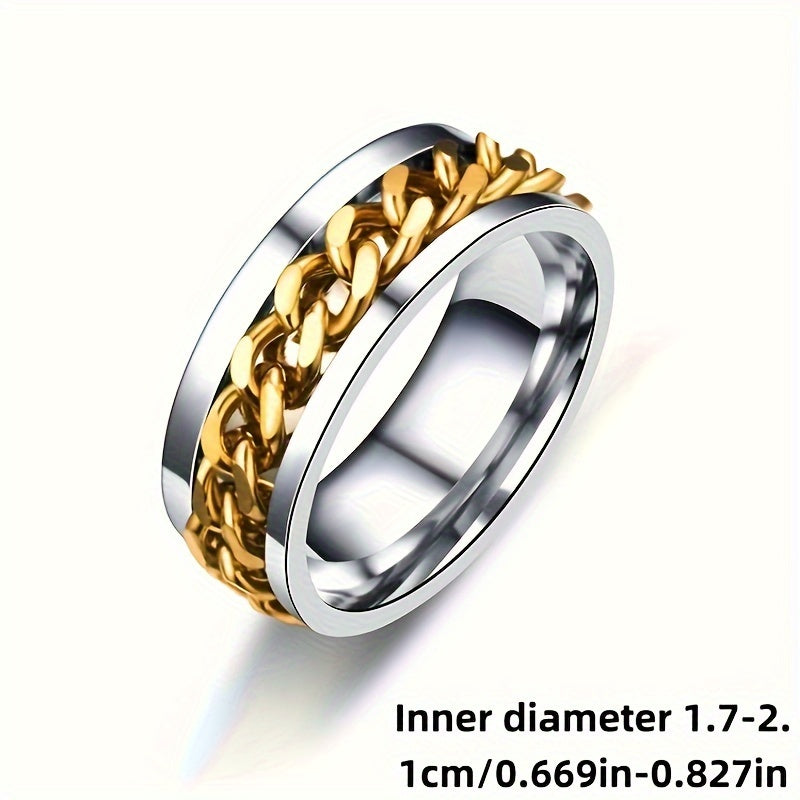 1 pieza, Anillo de Cadena Giratorio Creativo, Abrebotellas, Diseño Sencillo, Regalo de Navidad