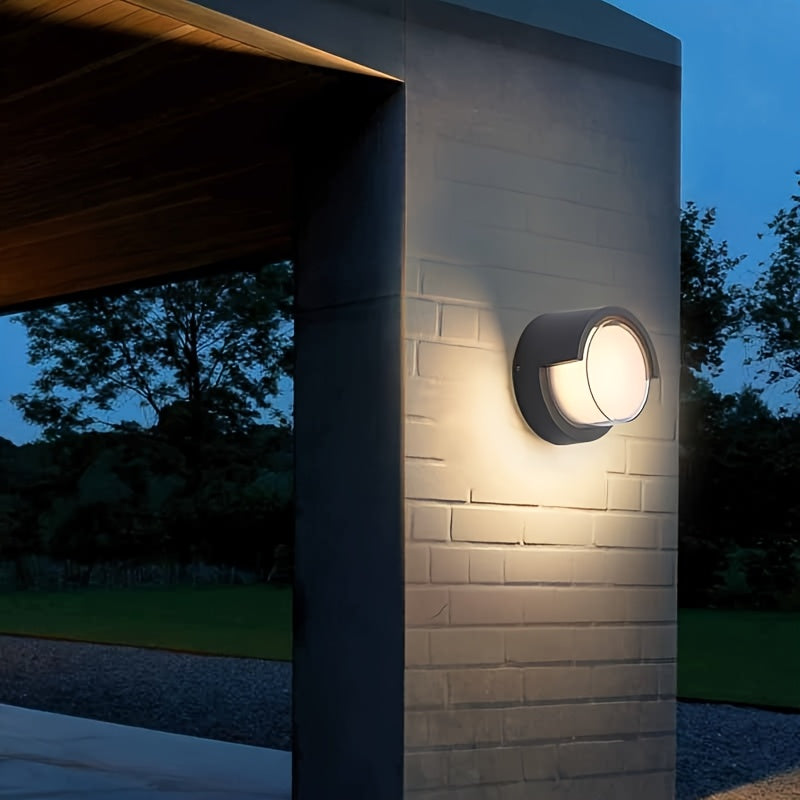 Lámpara de Pared LED | Blanco Cálido 3000K | Aluminio Fundido Negro con Cubierta Semitransparente | Uso Interior/Exterior | Iluminación Eficiente en Energía para Caminos, Villas y Pasillos | Diseño Moderno, Luces LED para Habitaciones