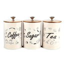 3 recipientes de almacenamiento, frascos para alimentos con tapas y sellos, cajas multifuncionales duraderas para azúcar, té y café, organización del hogar