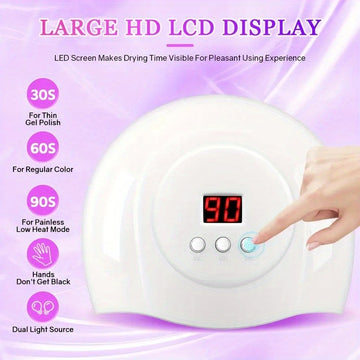 Secador de Uñas LED 24 Luces, Máquina Recargable USB para Gel, Kit Profesional de Manicura, Apto para Todos los Tipos de Gels y Cuidado de Pies