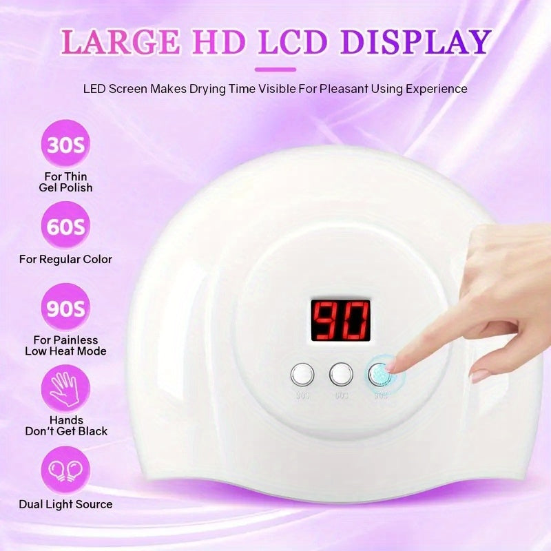 Secador de Uñas LED 24 Luces, Máquina Recargable USB para Gel, Kit Profesional de Manicura, Apto para Todos los Tipos de Gels y Cuidado de Pies