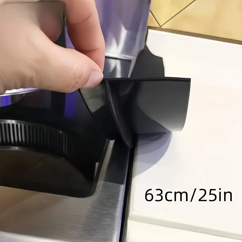 1 pieza de Relleno para Huecos de Estufa de Silicona - Tira Selladora Autoadhesiva para Encimeras y Bordes de Paredes de Cocina, Instalación Fácil, Mantiene las Superficies Limpias y Planas, Material de Silicona Duradero, Mantenimiento de Limpieza | Dise