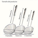 3 Piezas de Espumadera de Acero Inoxidable con Mango, Cuchara Ranurada Multiusos para Freír y Cocinar, Filtro de Aceite para Air Fryer, Accesorio para Fríjidor