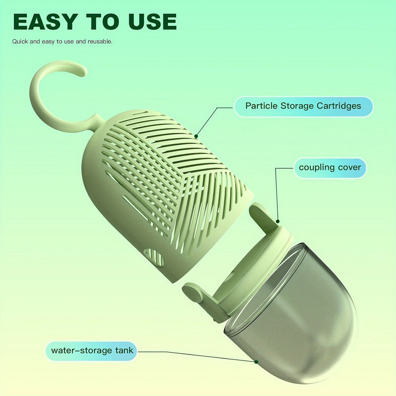 8pcs Cajas Absorbentes de Humedad Reutilizables para Colgar - Sin Necesidad de Electricidad, Solución Antimoho y a Prueba de Humedad de Alta Calidad para Armarios, Sótanos, Baños, Dormitorios - Diseño Duradero en Plástico, Control de Humedad para el Sóta