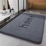 Alfombra de baño Ultra-Suave de Felpa - Secado Rápido, Antideslizante y Absorbente con Diseño Bordado "BIENVENIDO", Espuma Gruesa para Uso Cmodo en la Entrada, Ligera y Lavable en Mquina, Alfombra de baño